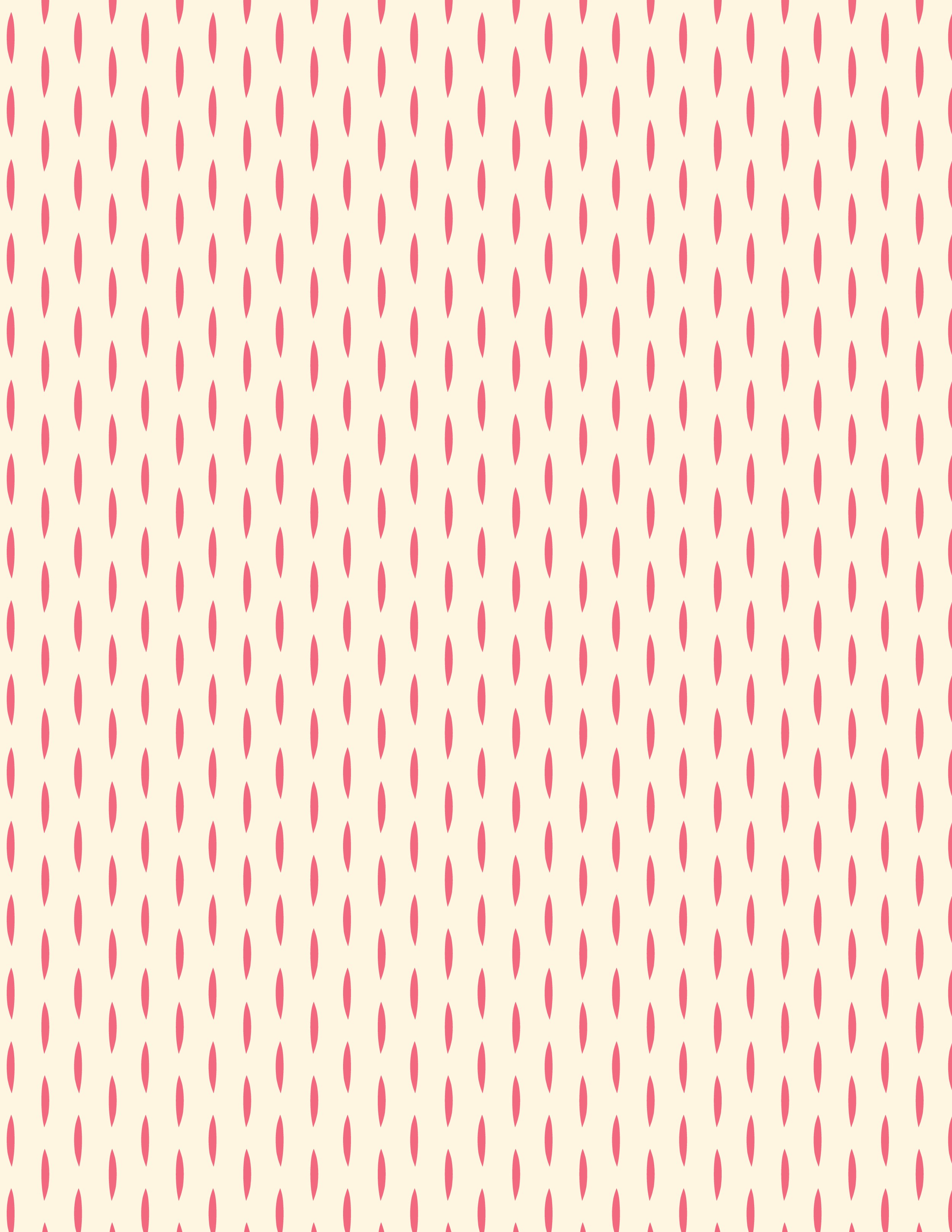 leaf drop -cream/hot pink
