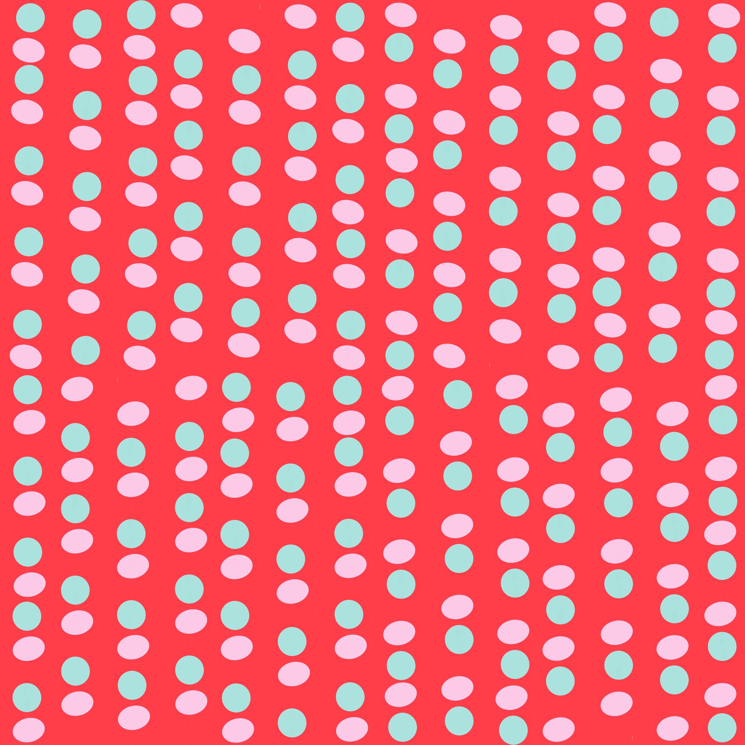 string of dots - red/blue/pink
