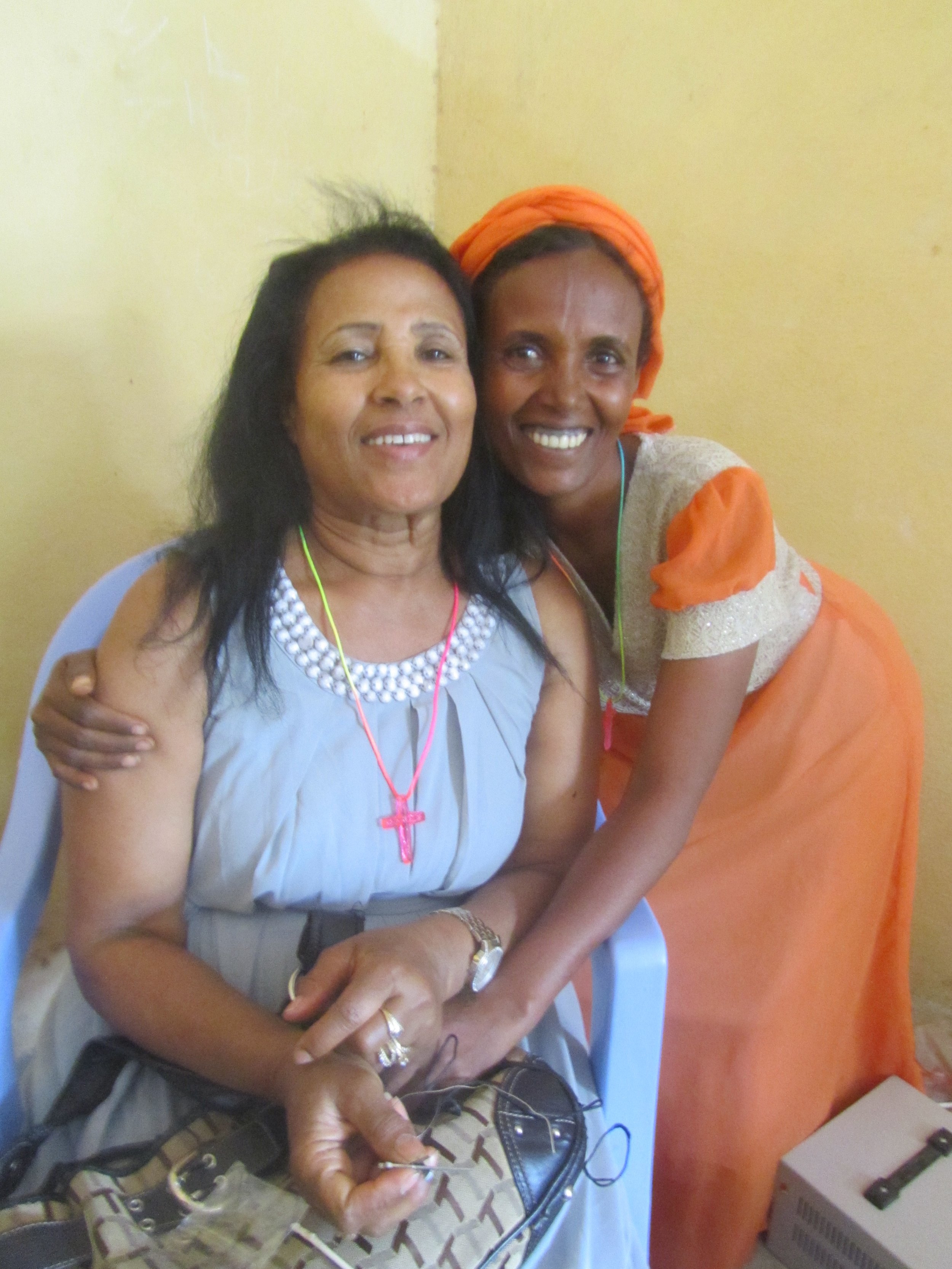 Negest with Kedija (co-chair of HOUSE OF HOPE) in Tigre with Solomon caring for our kids