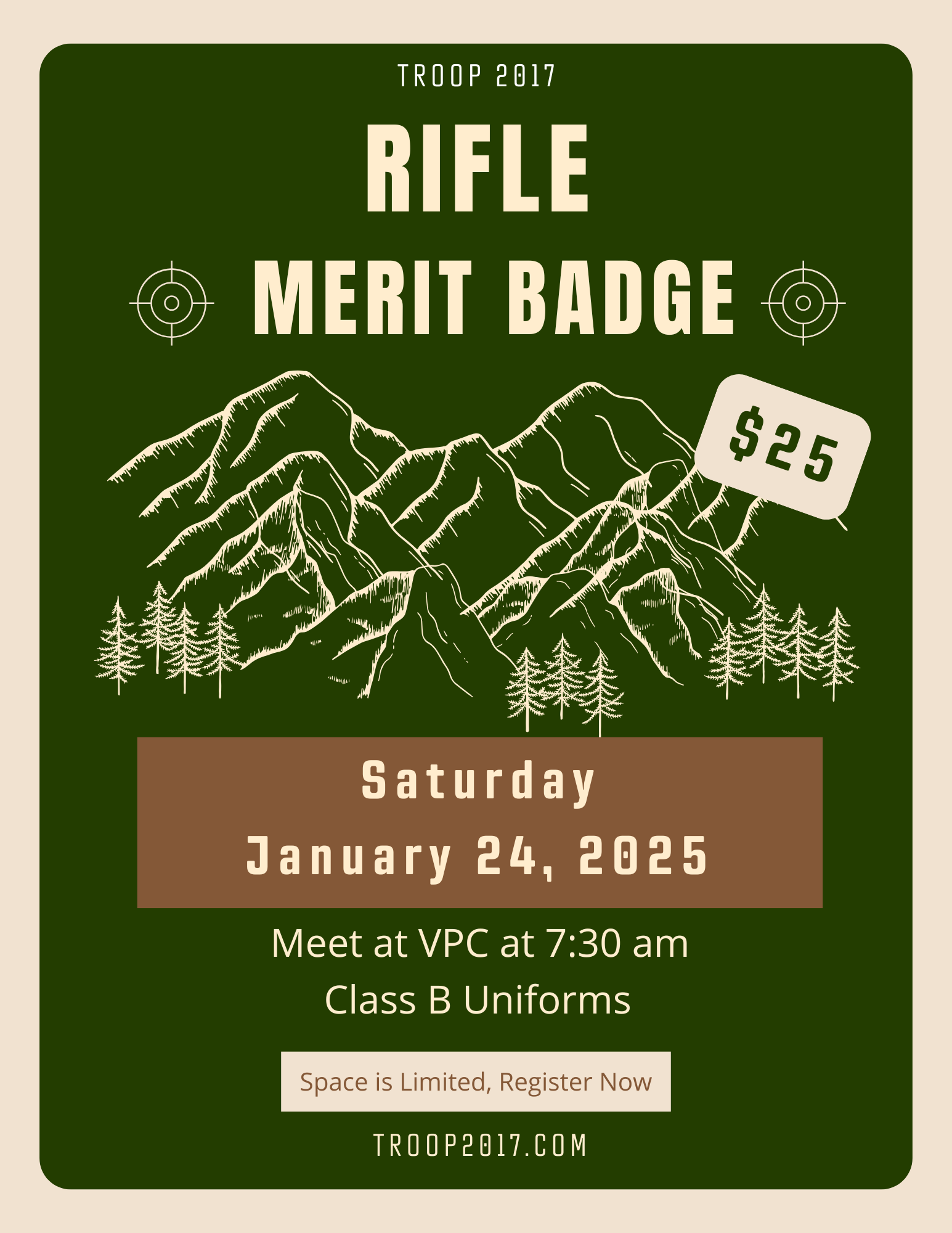 1/24/26 RIFLE MERIT BADGE DAY IN CORONA