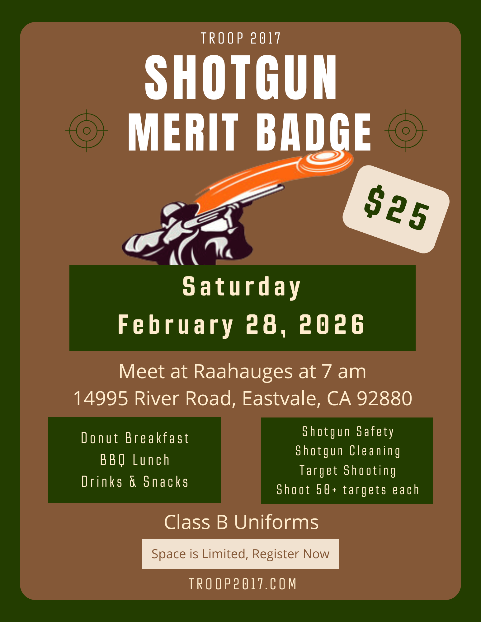 2/28/26 Shotgun Merit Badge at Raahauges