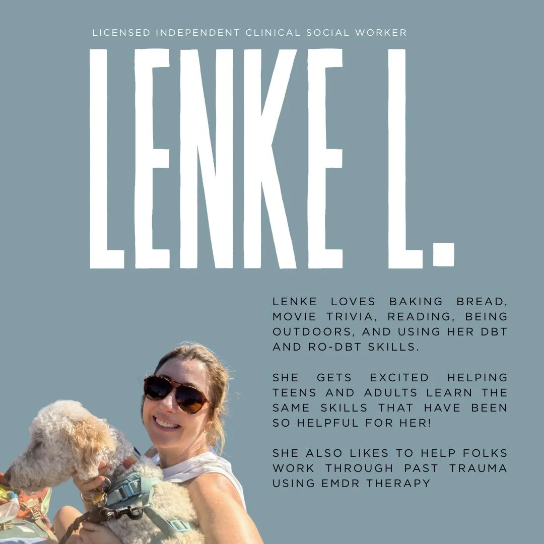 Meet Lenke! 

#therapist #therapy #dbteastside #rodbt #bellevuetherapy