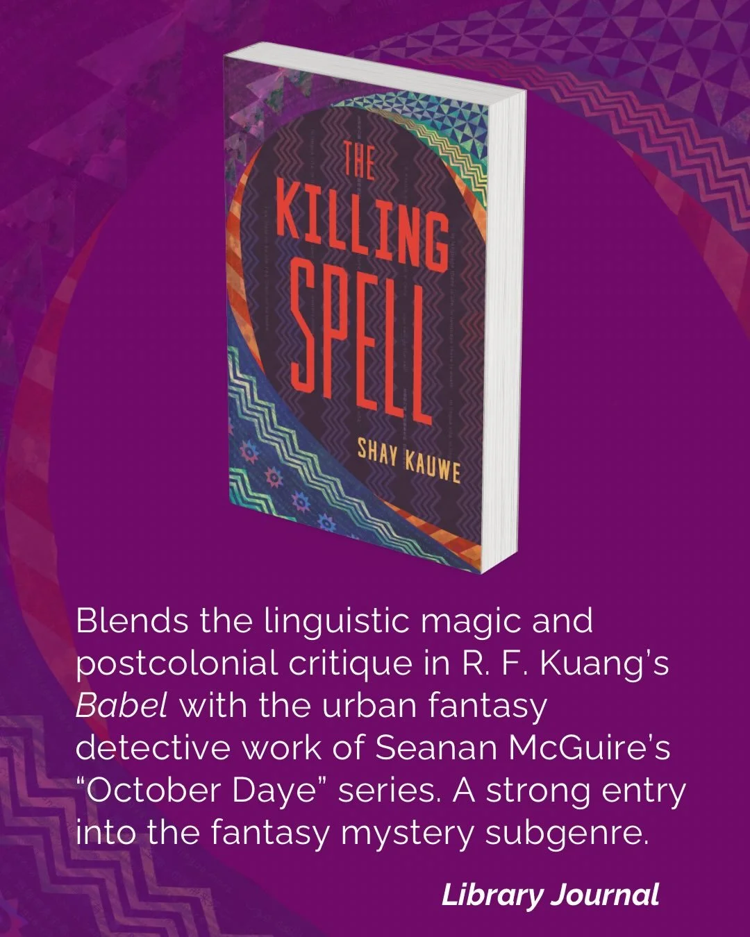 Another positive review! This time from The Library Journal who said that The Killing Spell &ldquo;offer(s) something for every reader.&rdquo; The full review can be found on their website! @library_journal 

If you&rsquo;re a fan of linguistic magic