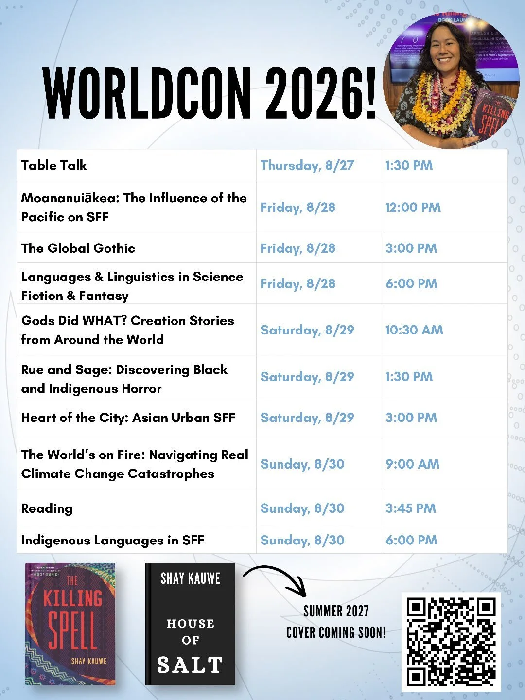 To hype us up for WorldCon, I&rsquo;ll be doing a five day countdown to #laworldcon with special content on ʻŌlelo Hawaiʻi and the impact it&rsquo;s made on the SFFH genre! 

I&rsquo;ll be in a BUNCH of panels and moderating three, so I hope to see y