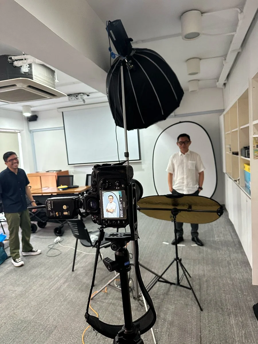 corporate photography session behind the scenes