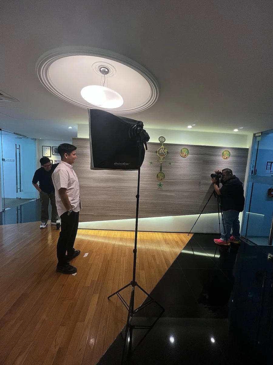 corporate photography session behind the scenes