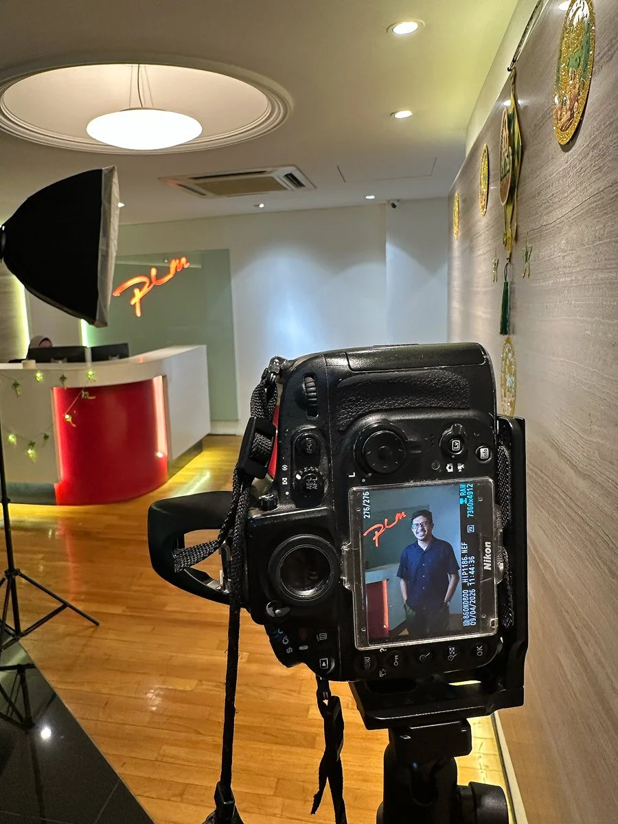 corporate photography session behind the scenes