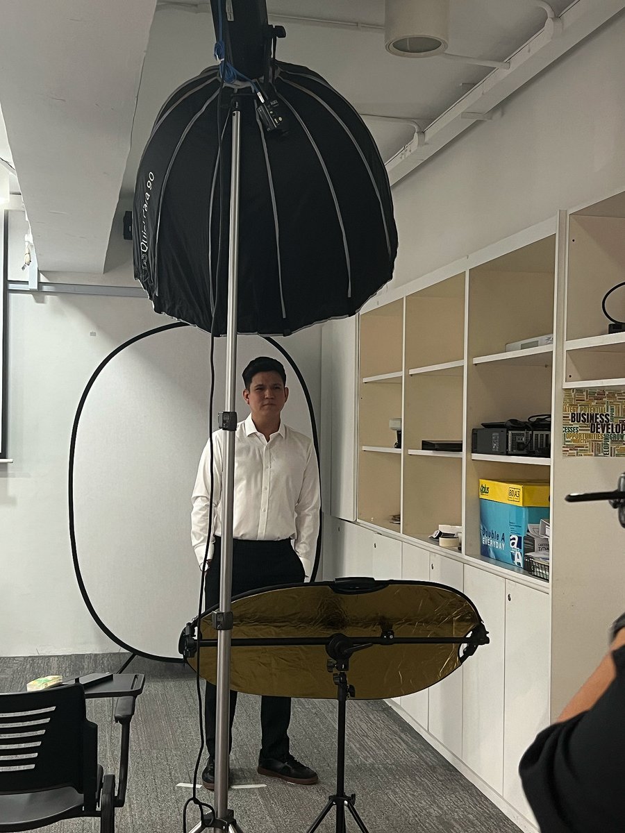 corporate photography session behind the scenes
