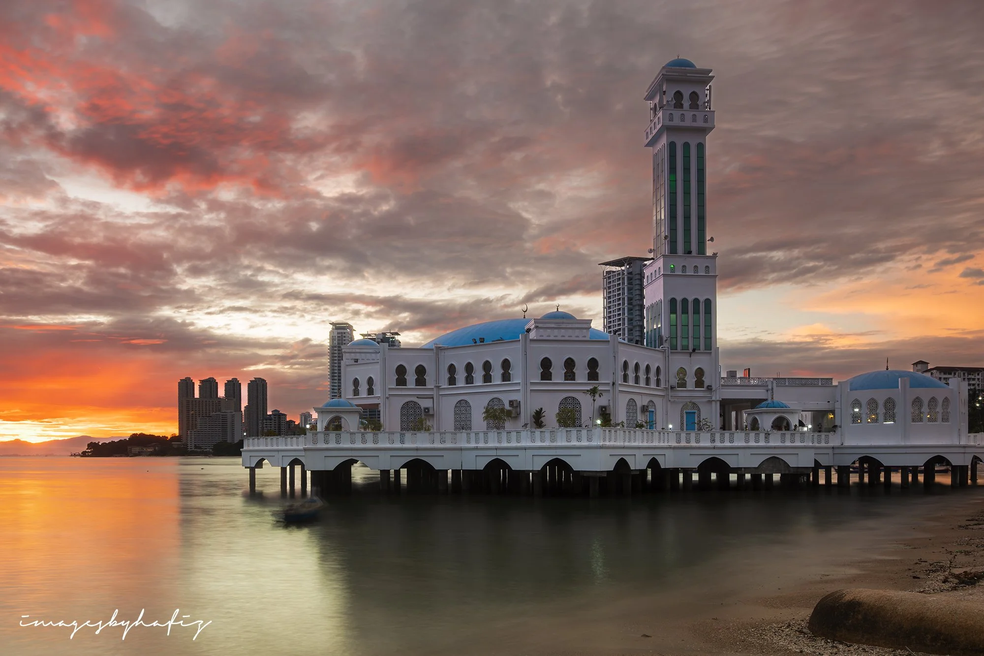 Sunrise & Drone Photography at Masjid Terapung Pulau Pinang ( Penang Floating Mosque)