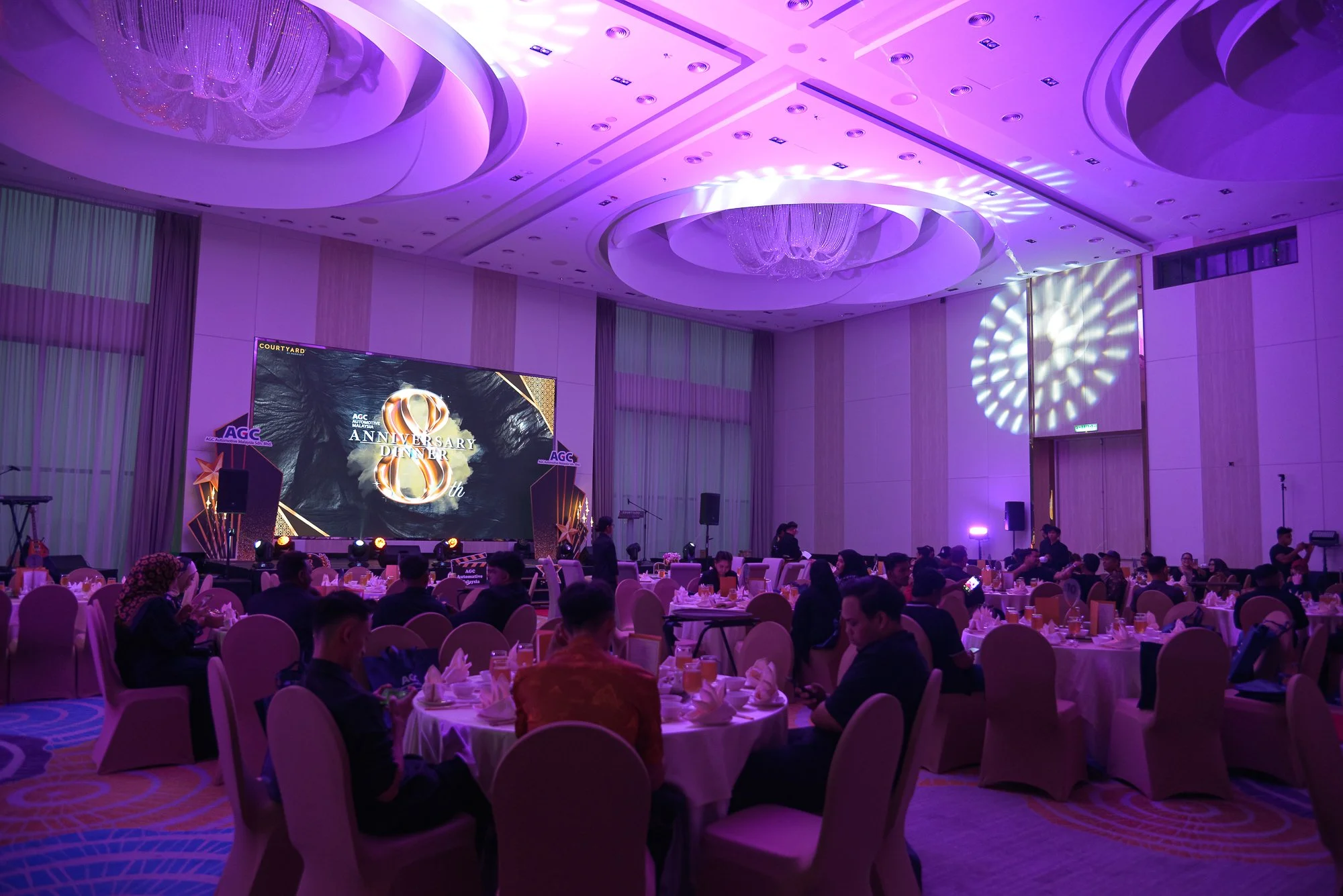 Ambient light in the hall - AGC Automotive Malaysia 8th Anniversary Dinner