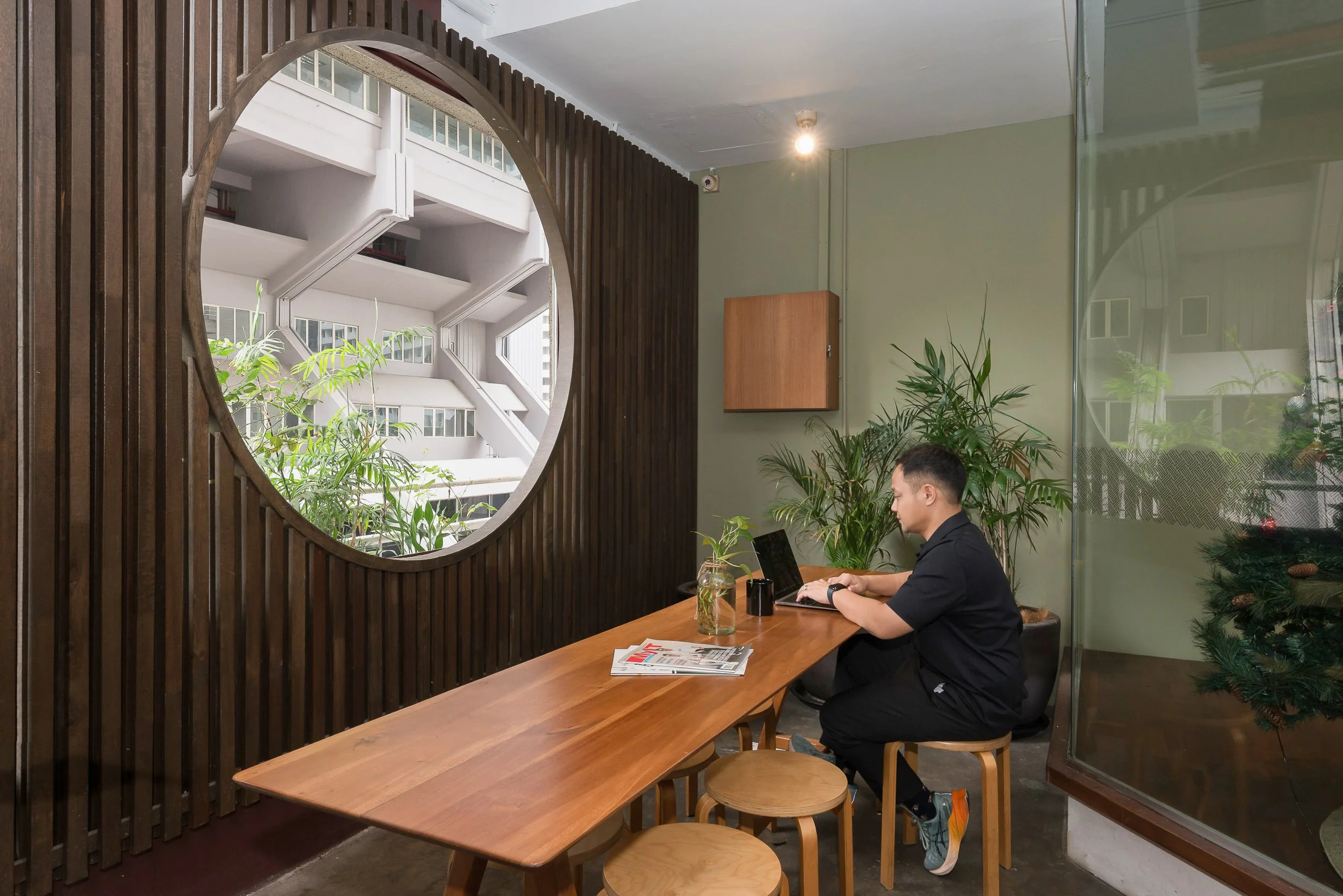 A person working at DOJO Co Working Space