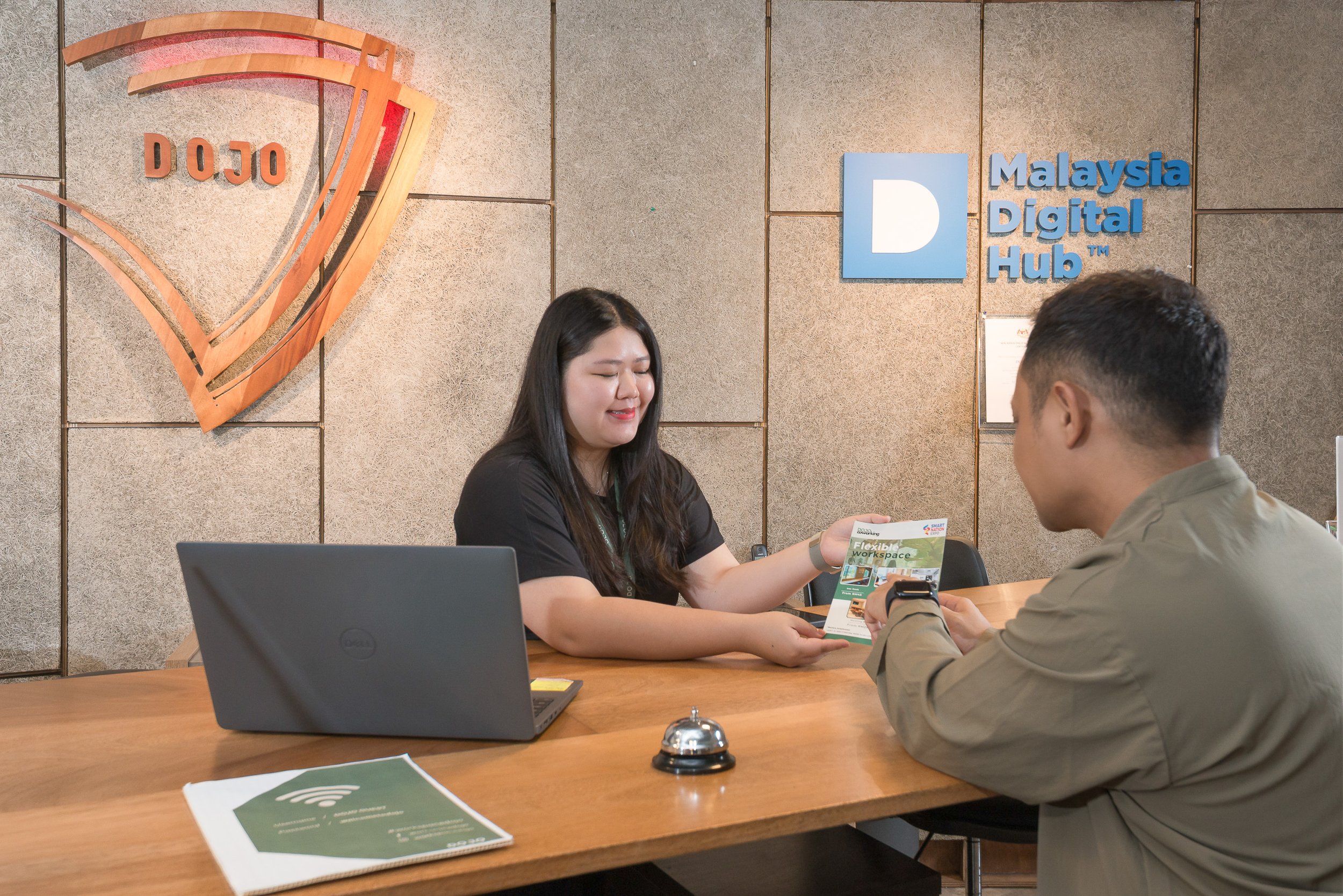 Reception area at DOJO Co Working Space