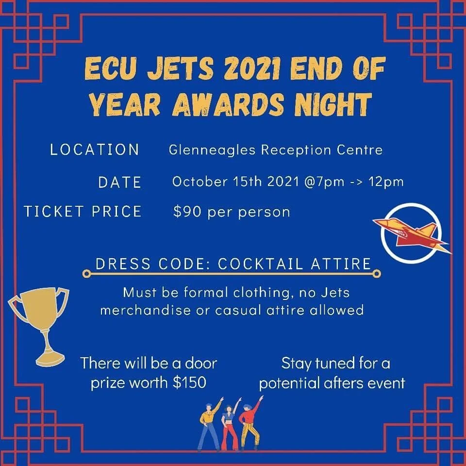 🏆 AWARDS NIGHT 🏆
Our End of Year Awards night details are all finalised and tickets are available to purchase at only $90 per person! 
Get spruced up and pop on some formal attire for a great night of celebrations and fun 💃🏻
🍻Cruisers and che
