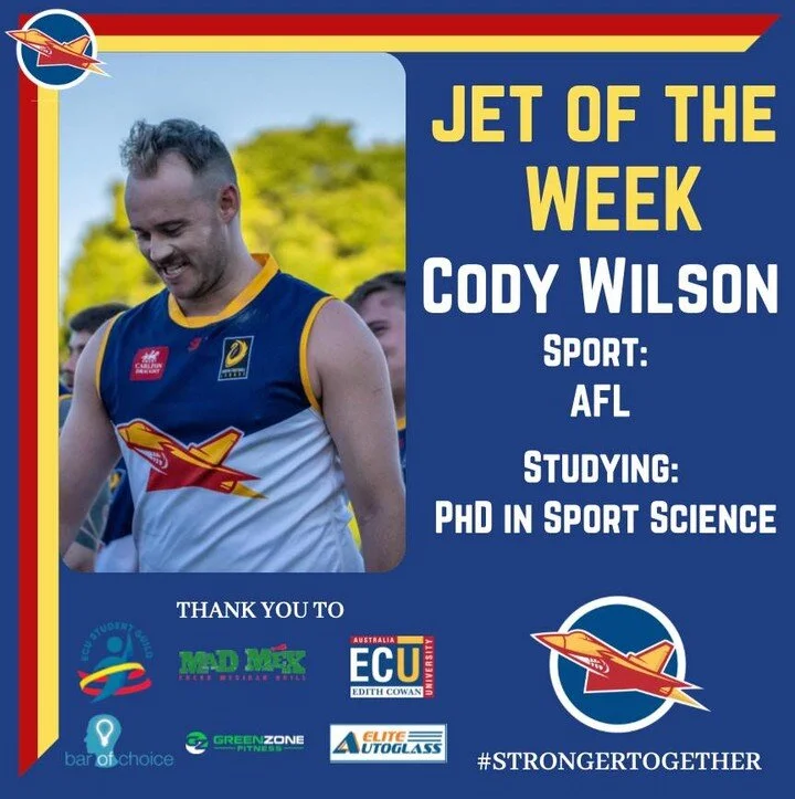 GET TO KNOW CODY WILSON
📅 WHAT YEAR DID YOU JOIN THE JETS?
2020
😎 WHY SHOULD OTHERS JOIN THE JETS?
"Great culture, all wanting to succeed yet still having fun along the way."
🙌 WHERE CAN YOU FIND YOU IN YOUR SPARE TIME?
"Can find
