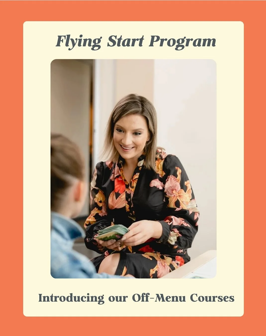 We&rsquo;re excited to share our off-menu presentation options for the Flying Start Program, delivered by Georgia, our Director.

As part of the SA Preschool Boost initiative, these independent workshops bring speech-pathologist-led, evidence-informe