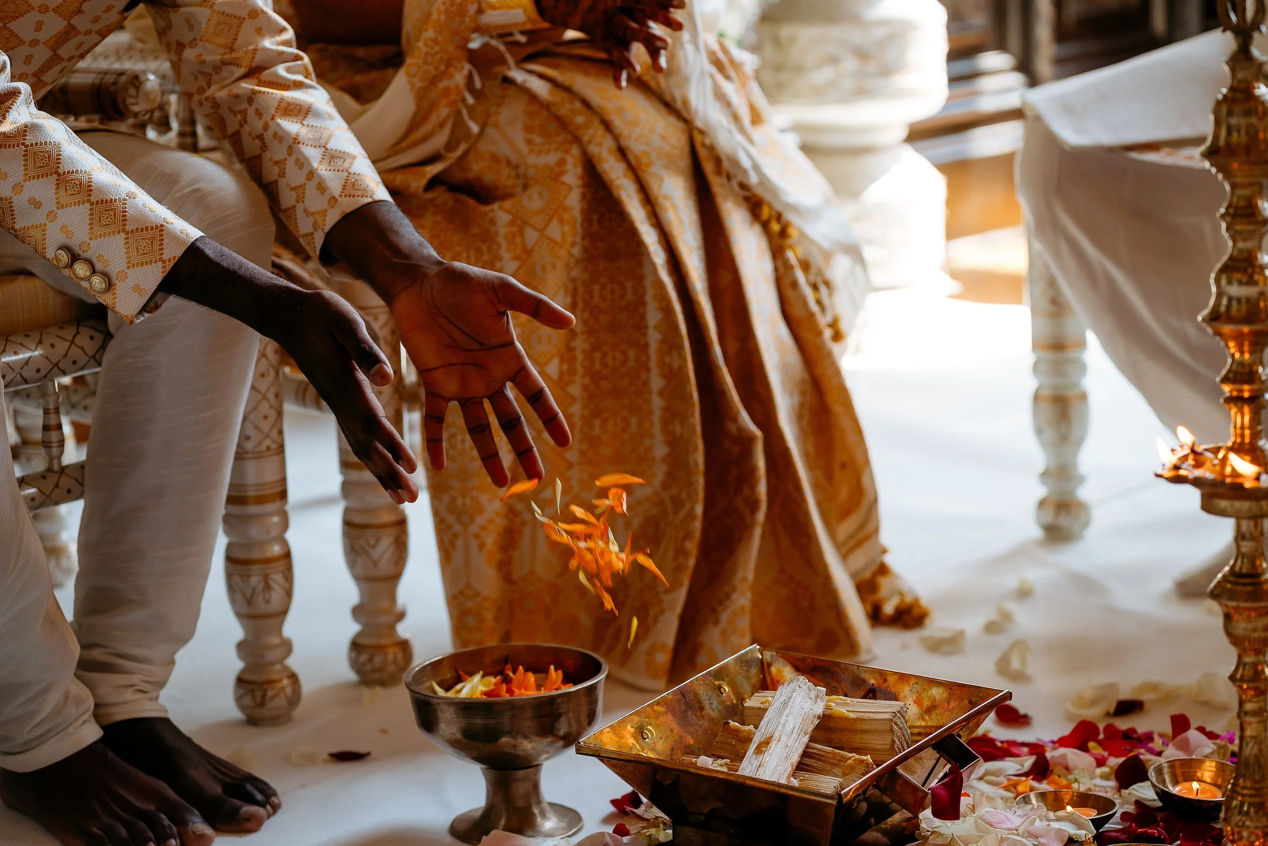 Close up of Indian wedding ceremony detail