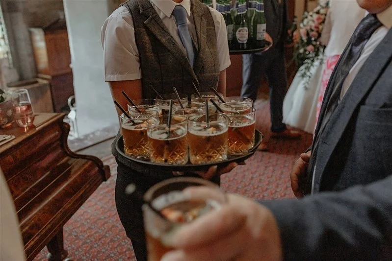 Wedding reception welcome drinks