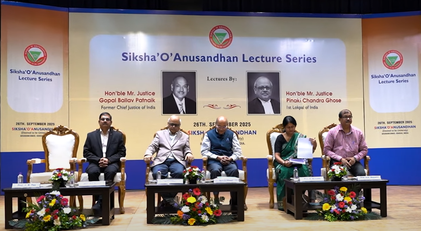 Education builds character, not just careers.” — A powerful message from former Chief Justice of India at SOA Lecture Series