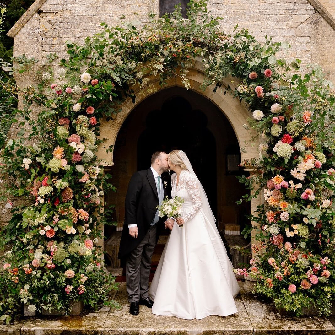 A series of beautiful photographs taken by @colinianross of our arch at R and Fs wedding in September. Arches provide a wonderful entrance and welcome at a church and also a great photo opportunity for the bride and grooms as they emerge at the end o