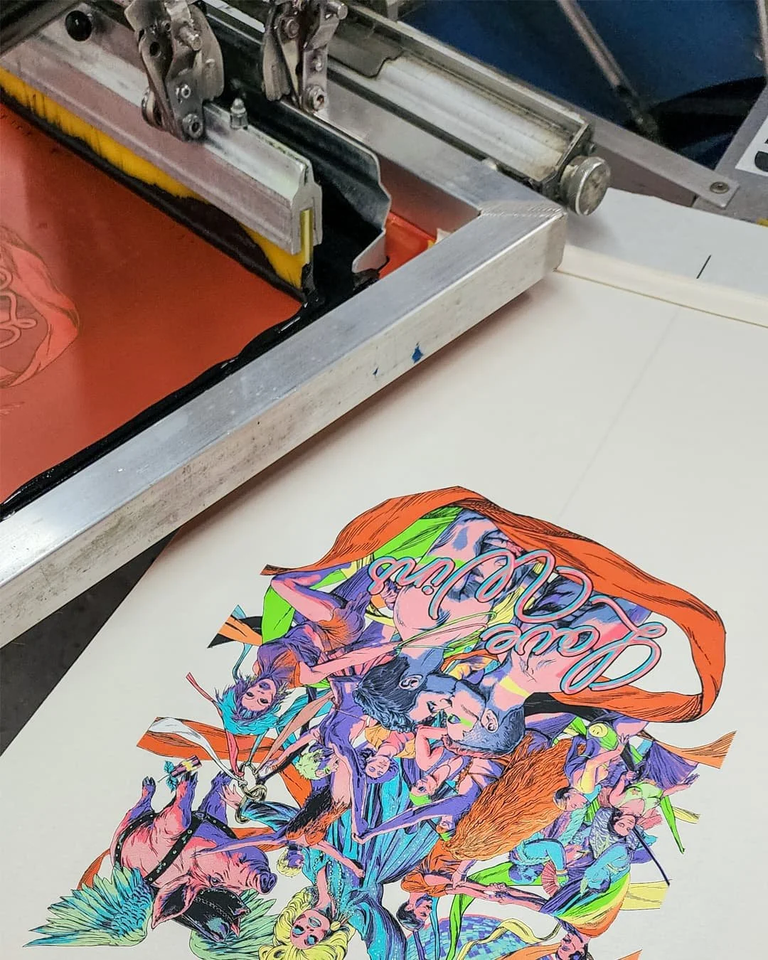 Cincinnati pride print in progress