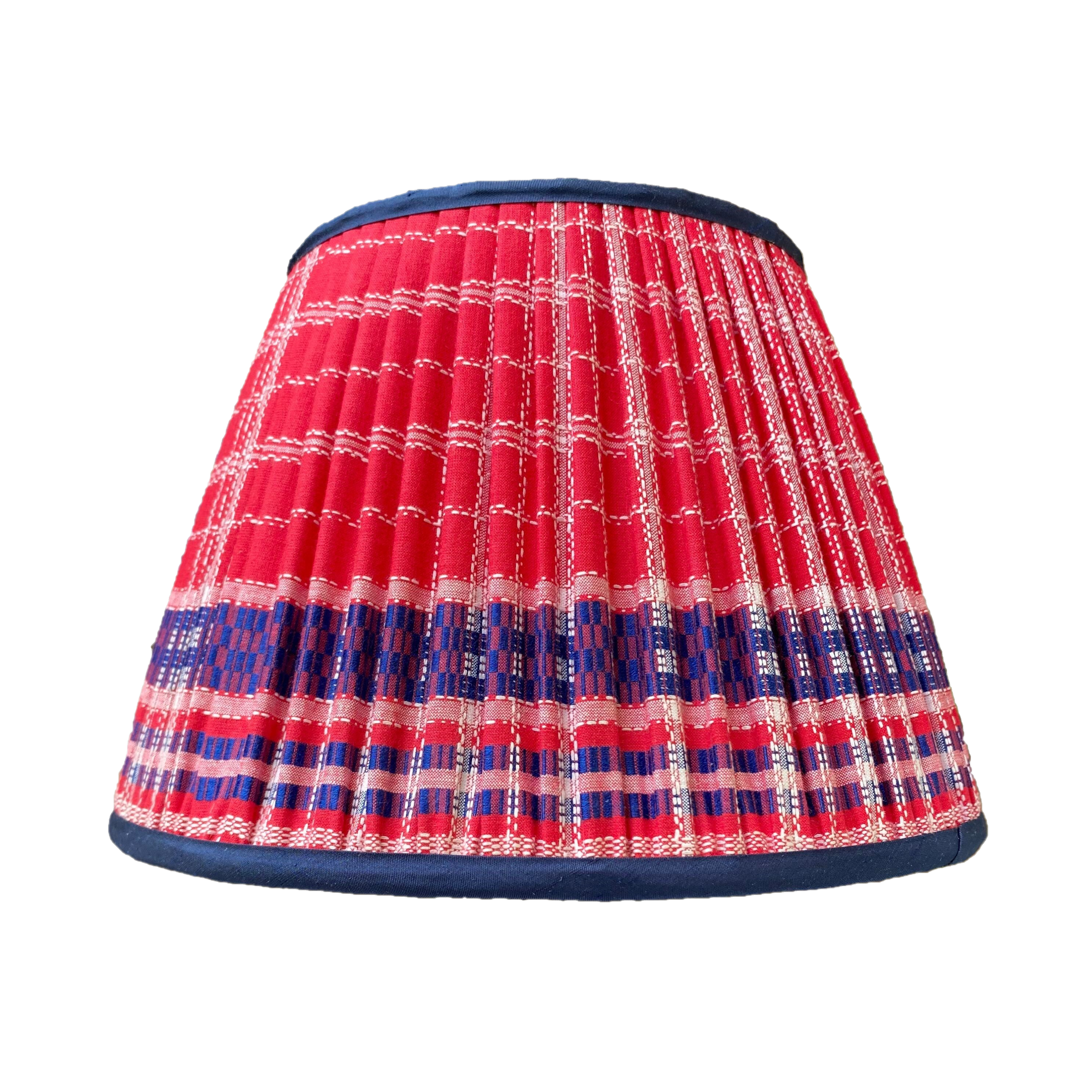 Vintage Check pleated empire lampshade
