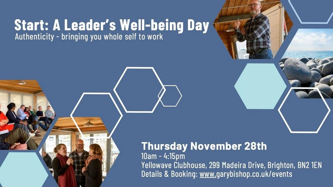 I'mexcited to host another leader's day at Yellowave Clubhouse on November 28th.

Places are filling up nicely and I know it's going to be a great day exploring themes of authenticity in leadership and focussing on our own well-being.

If you need to