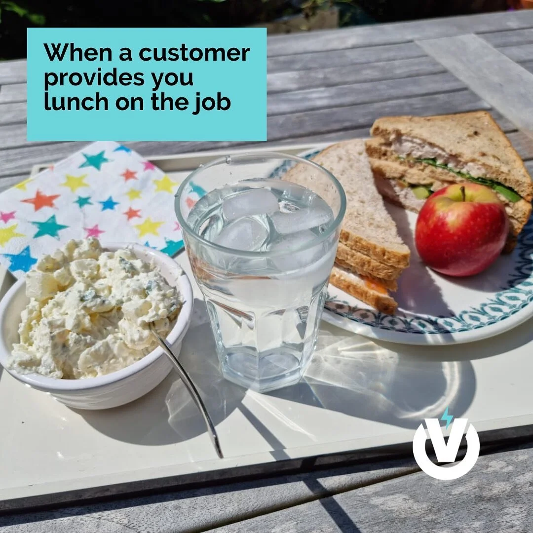 Very grateful for this unexpected kind gesture today - grafting away and our lovely customer appeared with this amazing lunch! 🙌😋
Salt of the earth these Yorkshire folk! 🙏👍 
#simplethings #kind #kindness #grateful #lunch #evcharger #evchargerin
