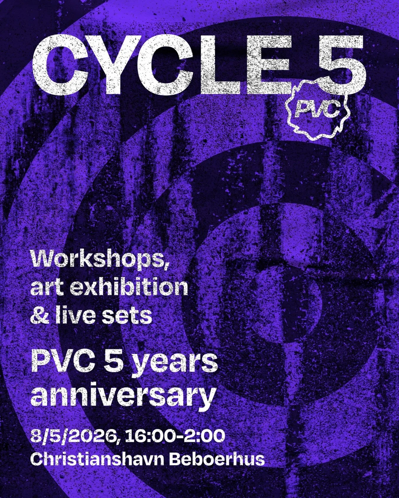 To celebrate five years as a DIY label &amp; collective, we invite you to CYCLE 5 at @beboerhuset.

We will open the space together. Transforming it into a living environment. Come early. Stay awhile. Drift, listen, move, experiment, or simply exist 