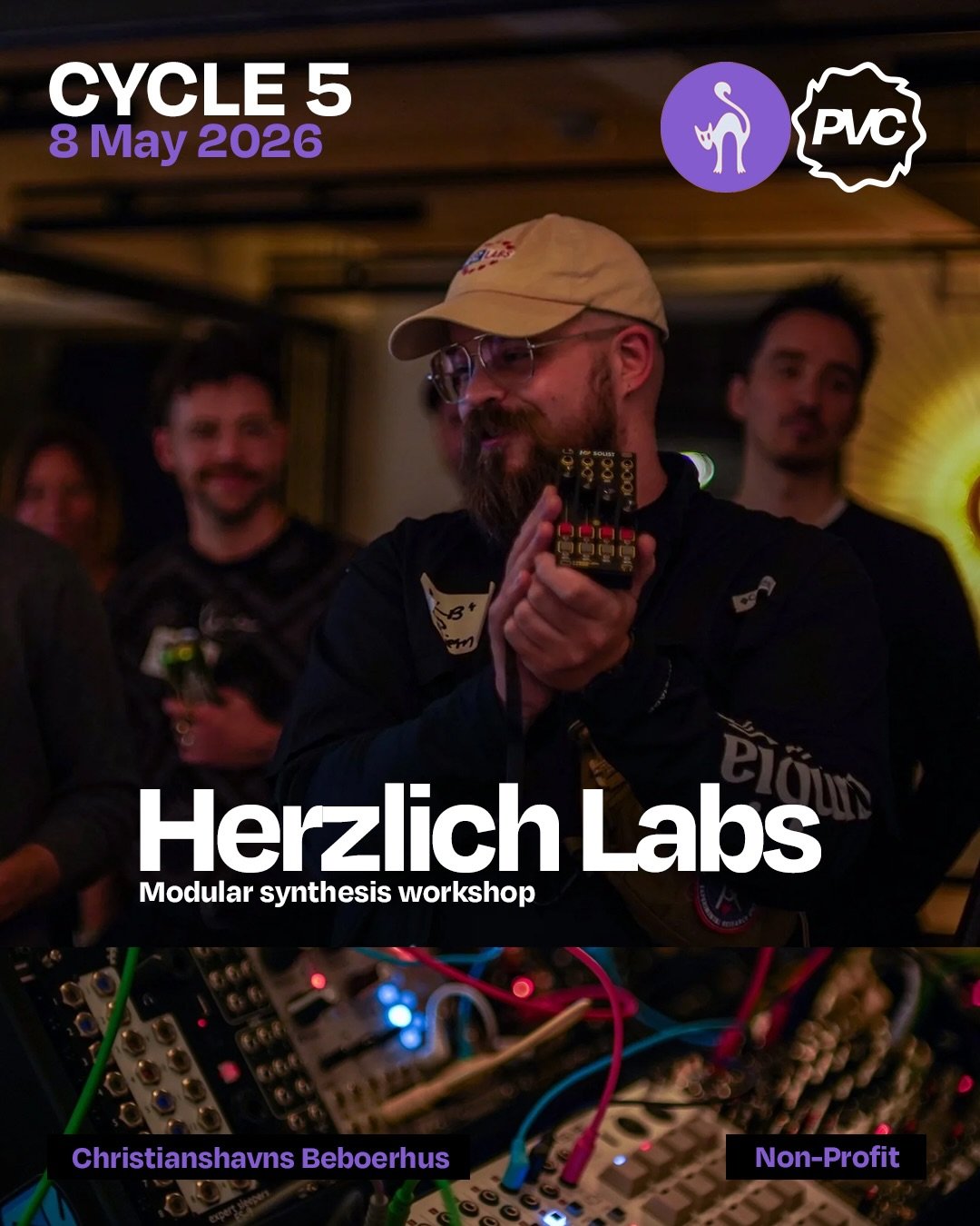 Join Herzlich Labs modular synthesizer workshop on May 8 during CYCLE 5 at Beboerhuset

@herzlichlabs is a one person synthesizer hardware studio based in Copenhagen. 

&ldquo;I&rsquo;m running a modular synthesis workshop alongside the label party: 