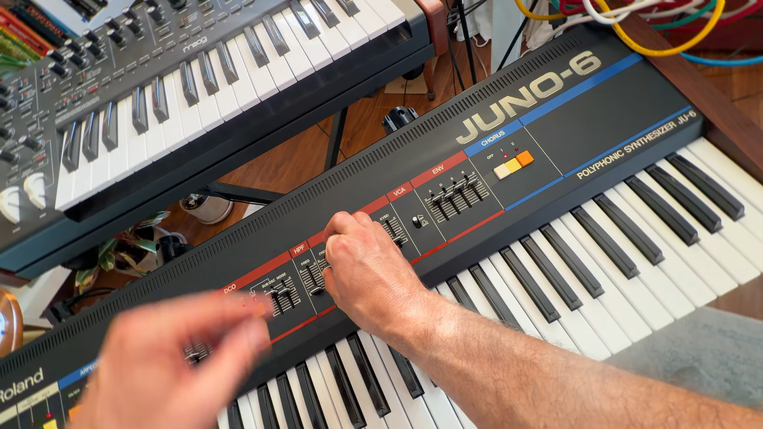 Can Moog Messenger hang with the big boys? // Prophet-6 + Juno-6 + Moog Messenger