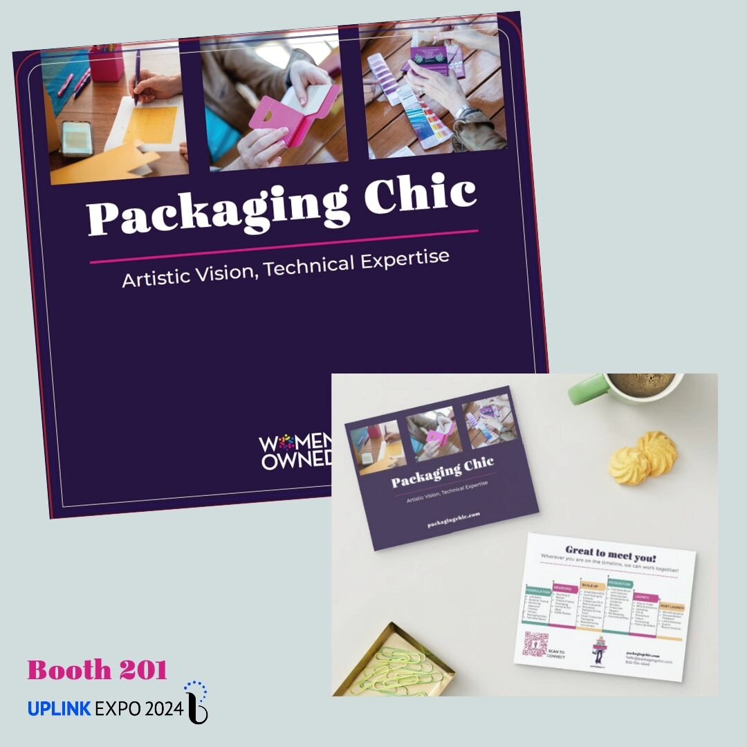 🥸 Sneak peek at the graphics for the Packaging Chic booth at #uplinkexpo2024 next Monday and Tuesday in LA.
🤩 Looking forward to meeting you there! We'll have plenty of time to get to know you and find out how we can help with your packaging develo