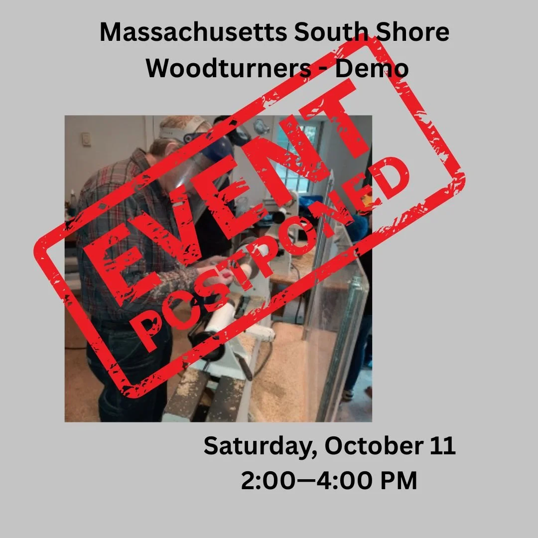 Postponed: Massachusetts South Shore Woodturners -Demo.

They will be displaying their beautiful woodturning art in the glass display from November to December at NPL.