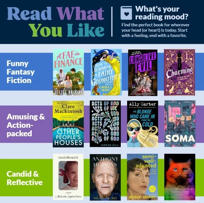 Let NoveList help you discover the perfect read-a-like for your next checkout. 
https://www.norwellpubliclibrary.org/readers-advisory