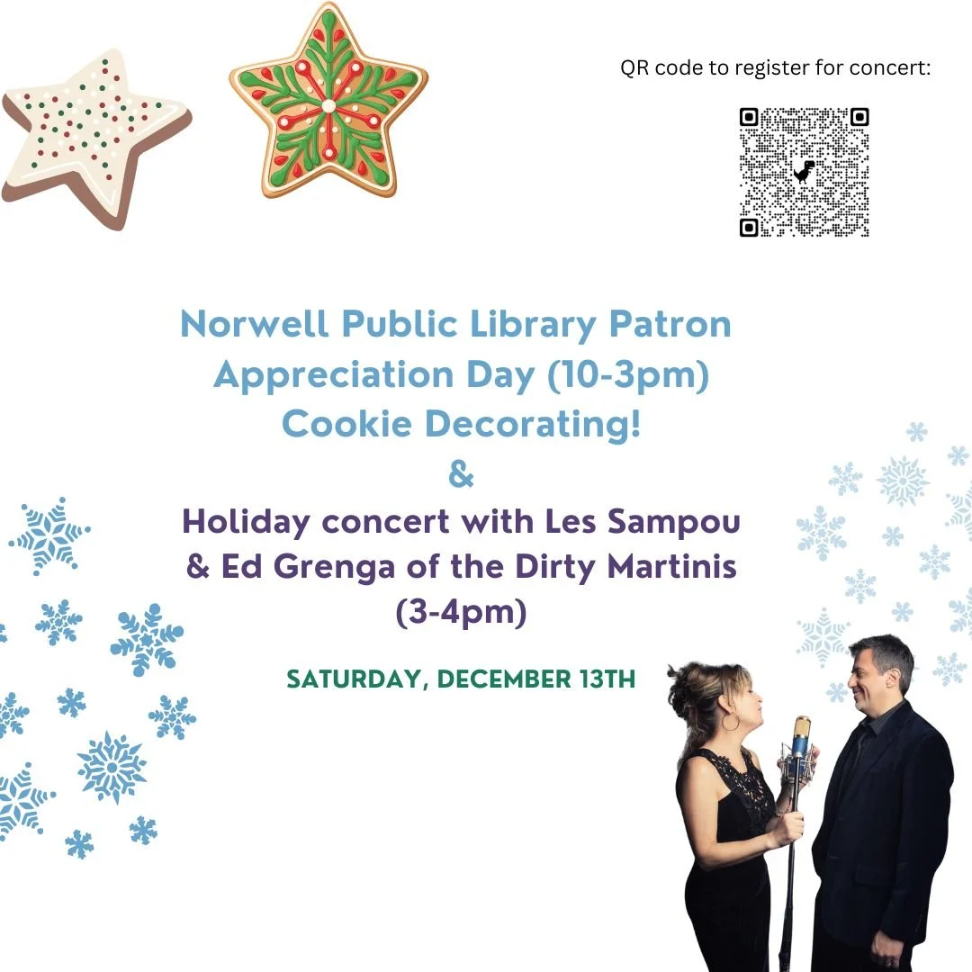 It's Patron Appreciation Day and to celebrate we will have hot cocoa, coffee in the Workshop from 11am-3pm! 

Decorate an ugly sweater sugar cookie. 

Don't forget to stick around for the amazing and fun Les Sampou and the Dirty Martinis Holiday Conc