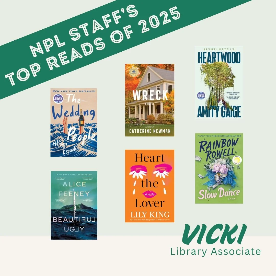As the year draws to an end, NPL library staff is reflecting on our favorite reads!
Here are Vicki's top reads of 2025!
Have you read these? Do you have others you recommend? Share in the comments.
#norwellma #libraryreads2025