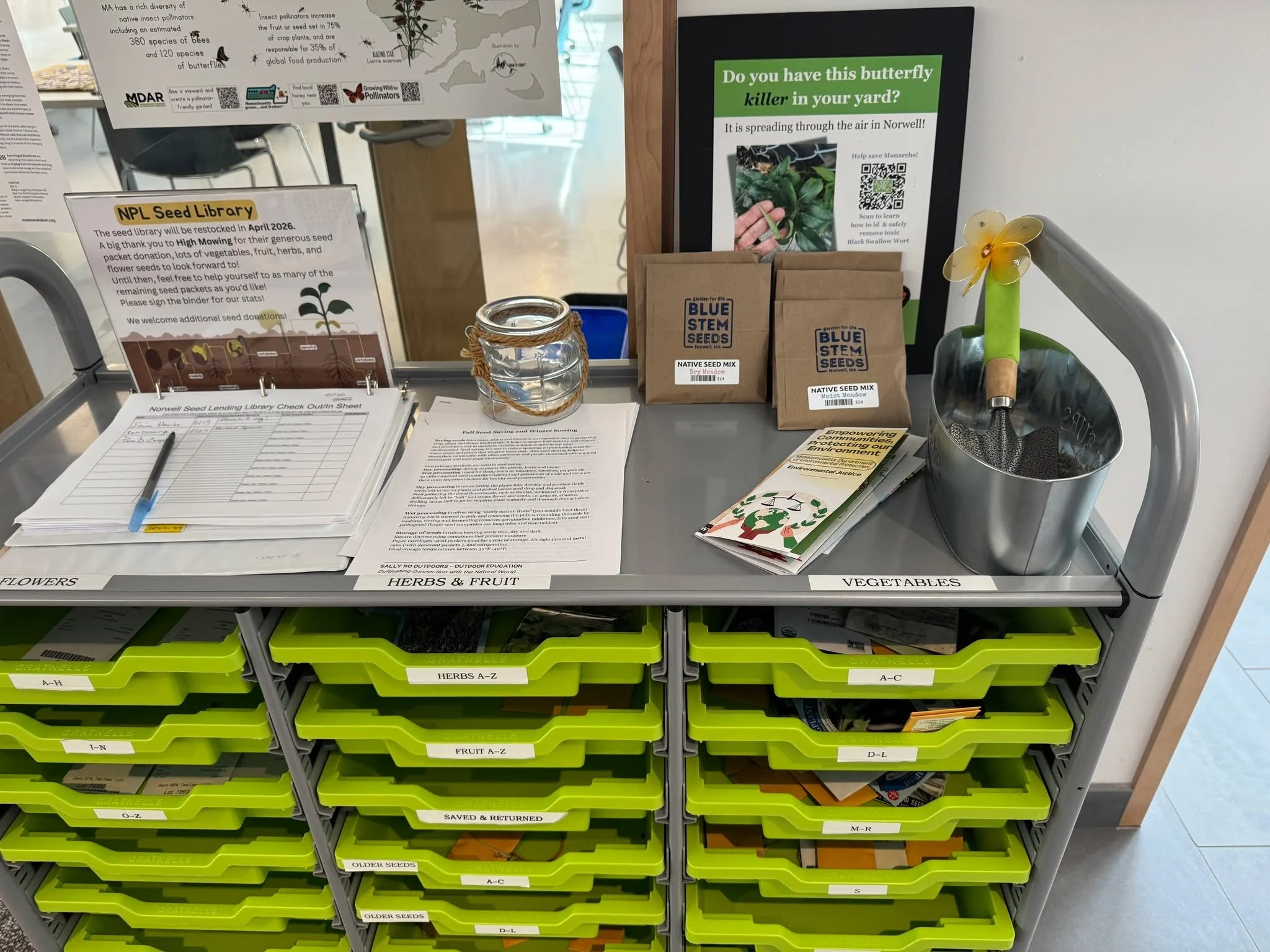 Are you trying revive your lawn?  Plant a "Native Seed Meadow" once the snow melts.

Come grab a "Blue Stem Seeds" donation "Native Seed Mix" while supplies last. Located at our NPL Seed Library station. 

Thank you @blu