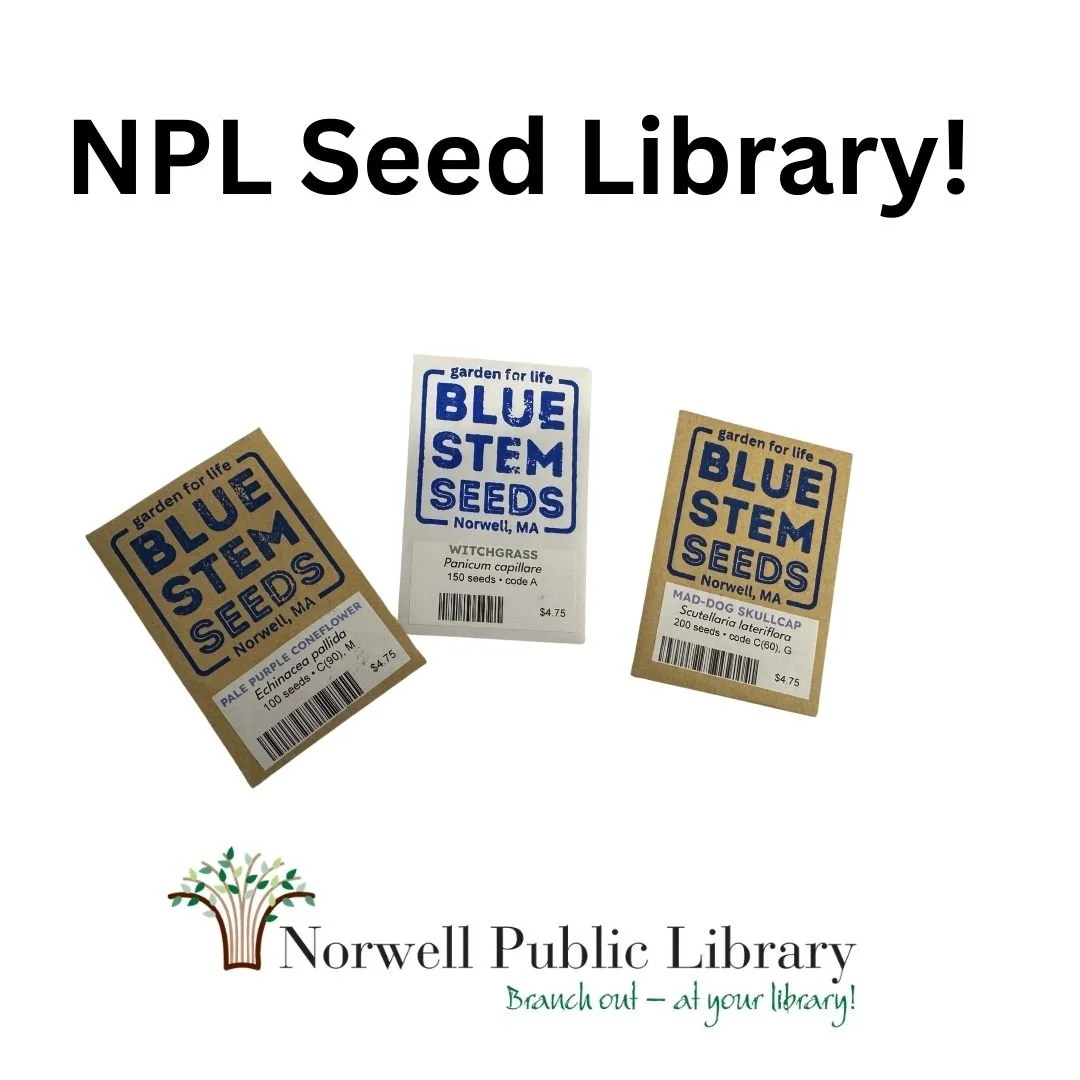 We just put out another batch of seeds from our Blue Stem Natives (donation) - please take 1 packet per visit (while supplies last) - we will be putting out more packets in the coming weeks!  And complete restocking of our seed library in April!
Seed