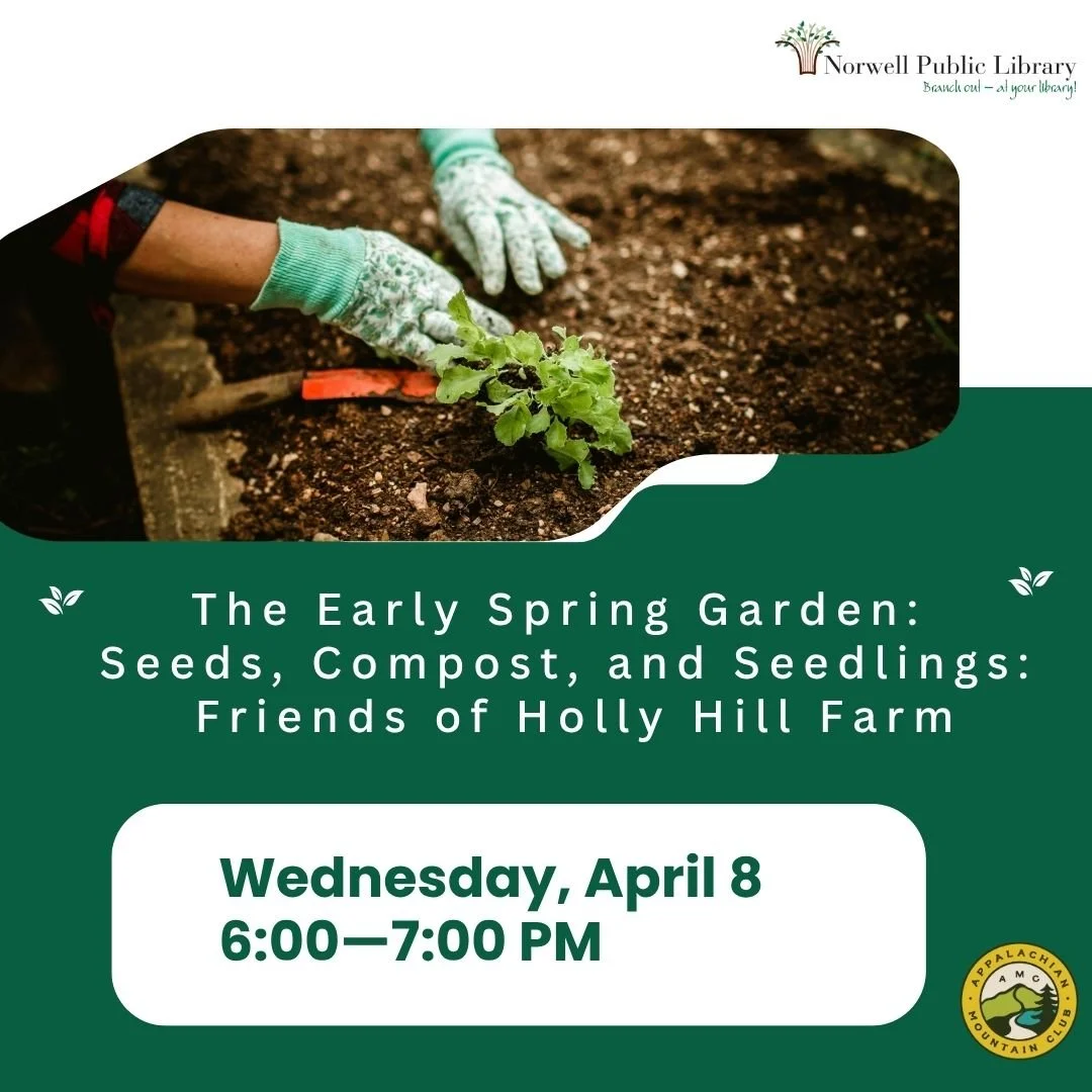 The Early Spring Garden: Seeds, Compost, and Seedlings: Friends of Holly Hill Farm
Wednesday, April 8th, 6:00&mdash;7:00 PM

Participants will learn about the seeds we use at the farm and can plant some in starter trays to take home. We will also sif