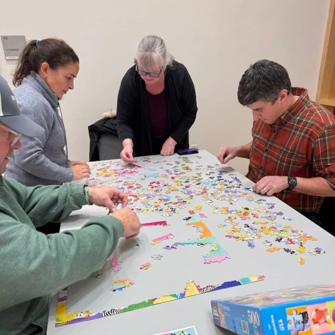 Join us for : April Puzzle Challenge!
Saturday, April 11th, 10:30 AM&mdash;12:00 PM

Can your team complete identical puzzles faster than your friends and neighbors?

Each team will receive the same 500 piece puzzle provided by the library. The team 
