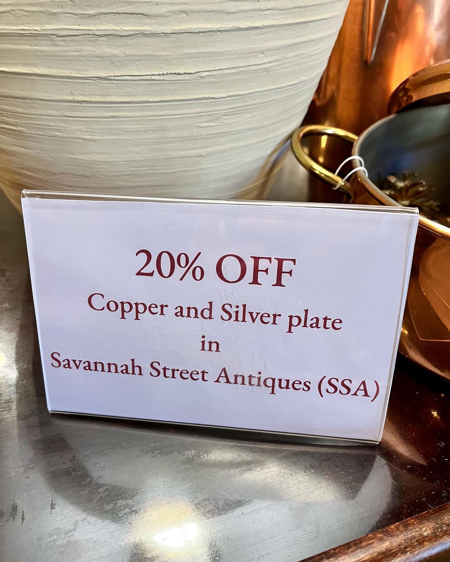 🎄Great for decorating, great for giving! 20% off all copper and silver plate in my booth.