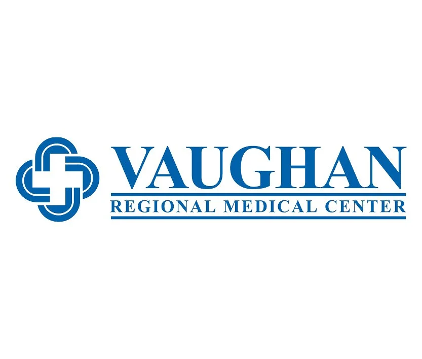 Vaughan Regional Medical Center logo with a blue cross emblem and the text 'VAUGHAN REGIONAL MEDICAL CENTER' in blue.