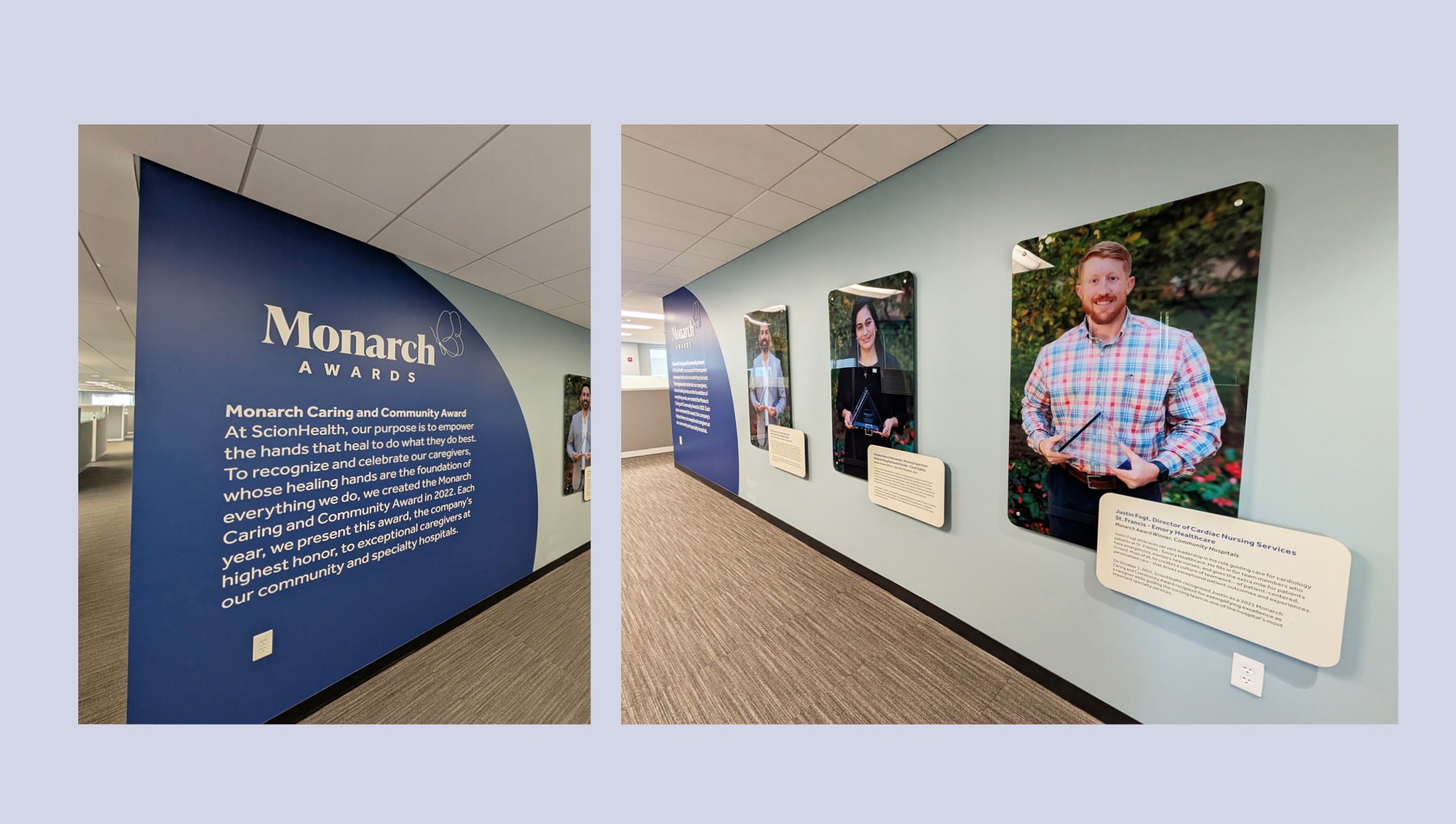 Monarch Winner Wall: Vinyl wrap, puck mounted images