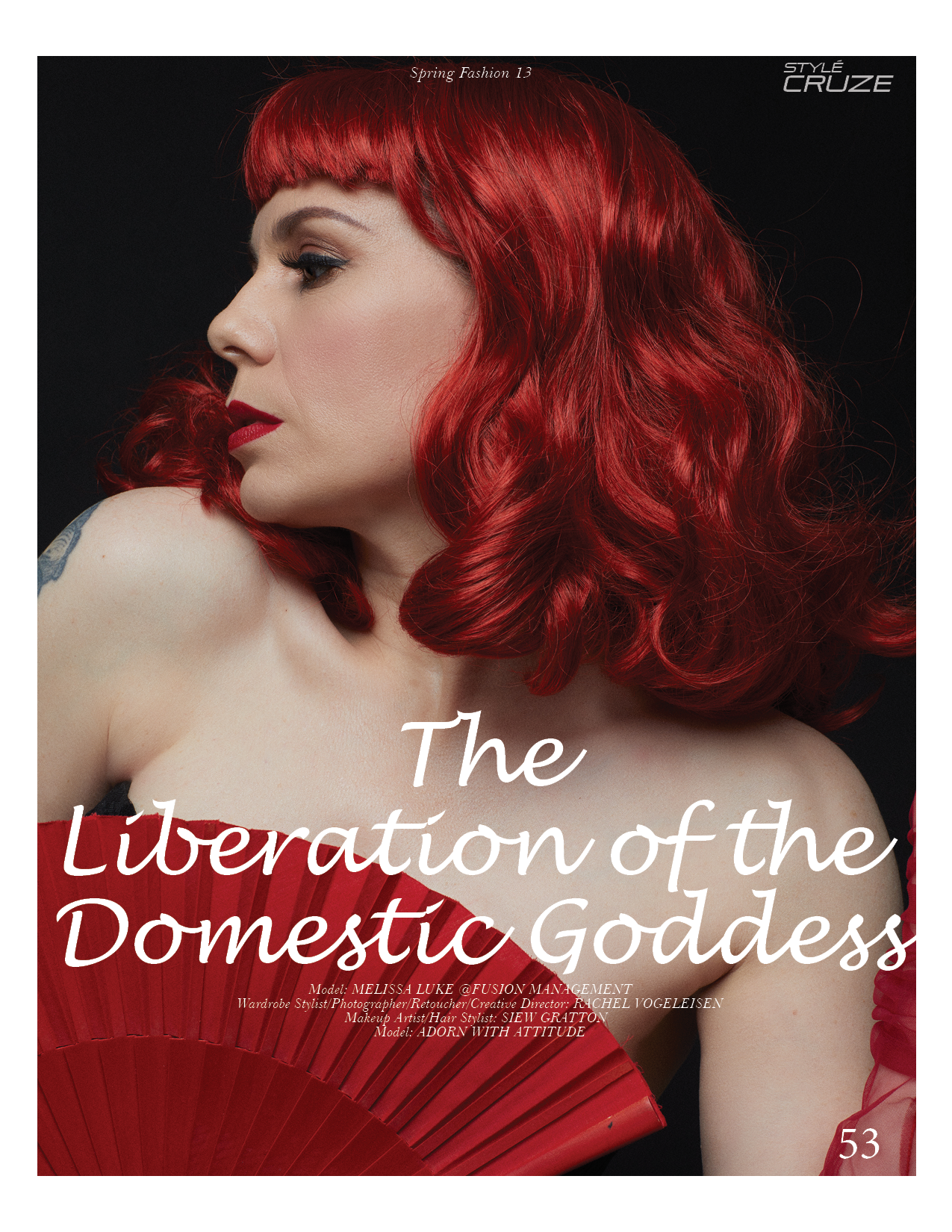 The liberation of the domestic goddess feature published in the StyleCruze magazine
