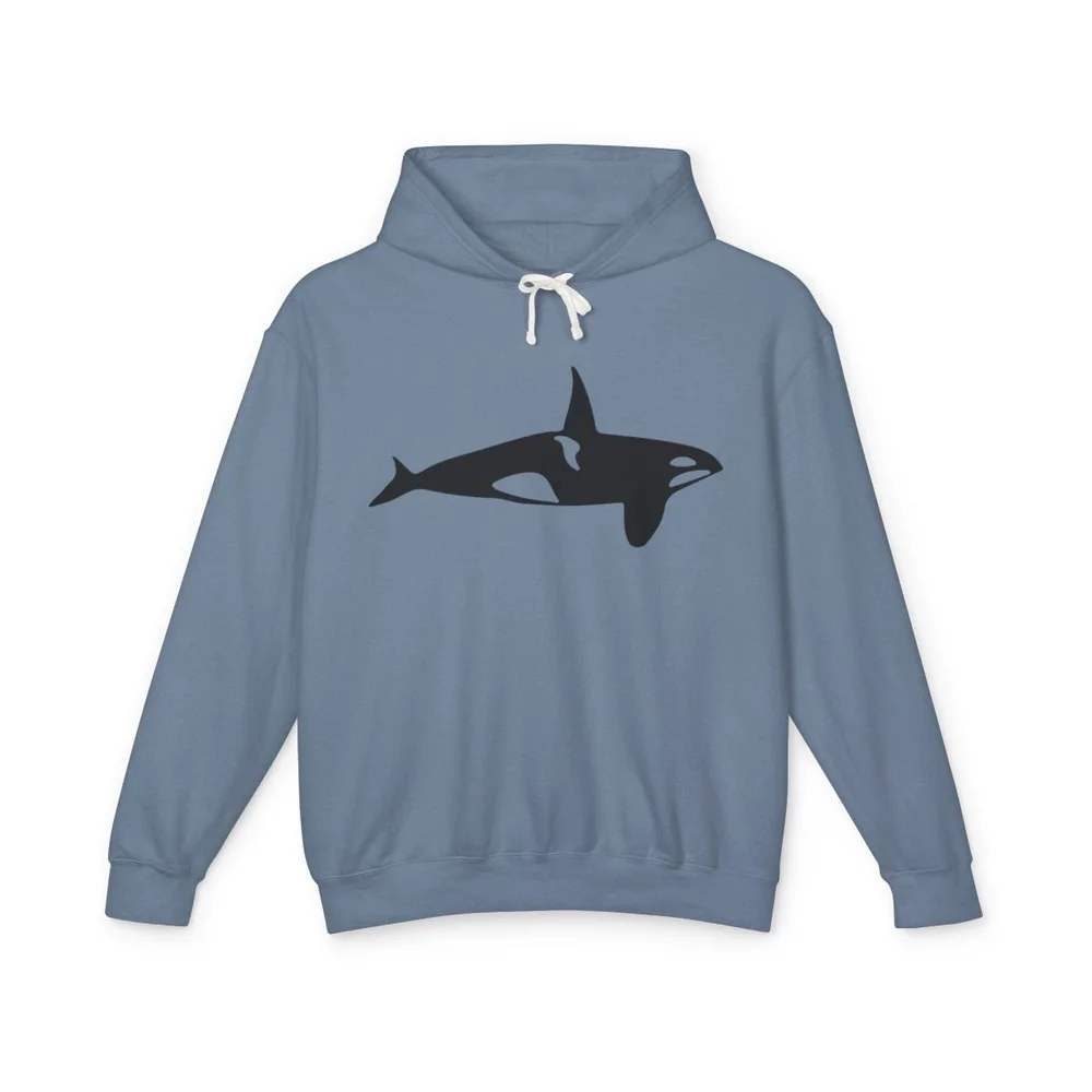Orca Pullover Cotton Unisex Hooded Sweatshirt — Our Wild Puget Sound