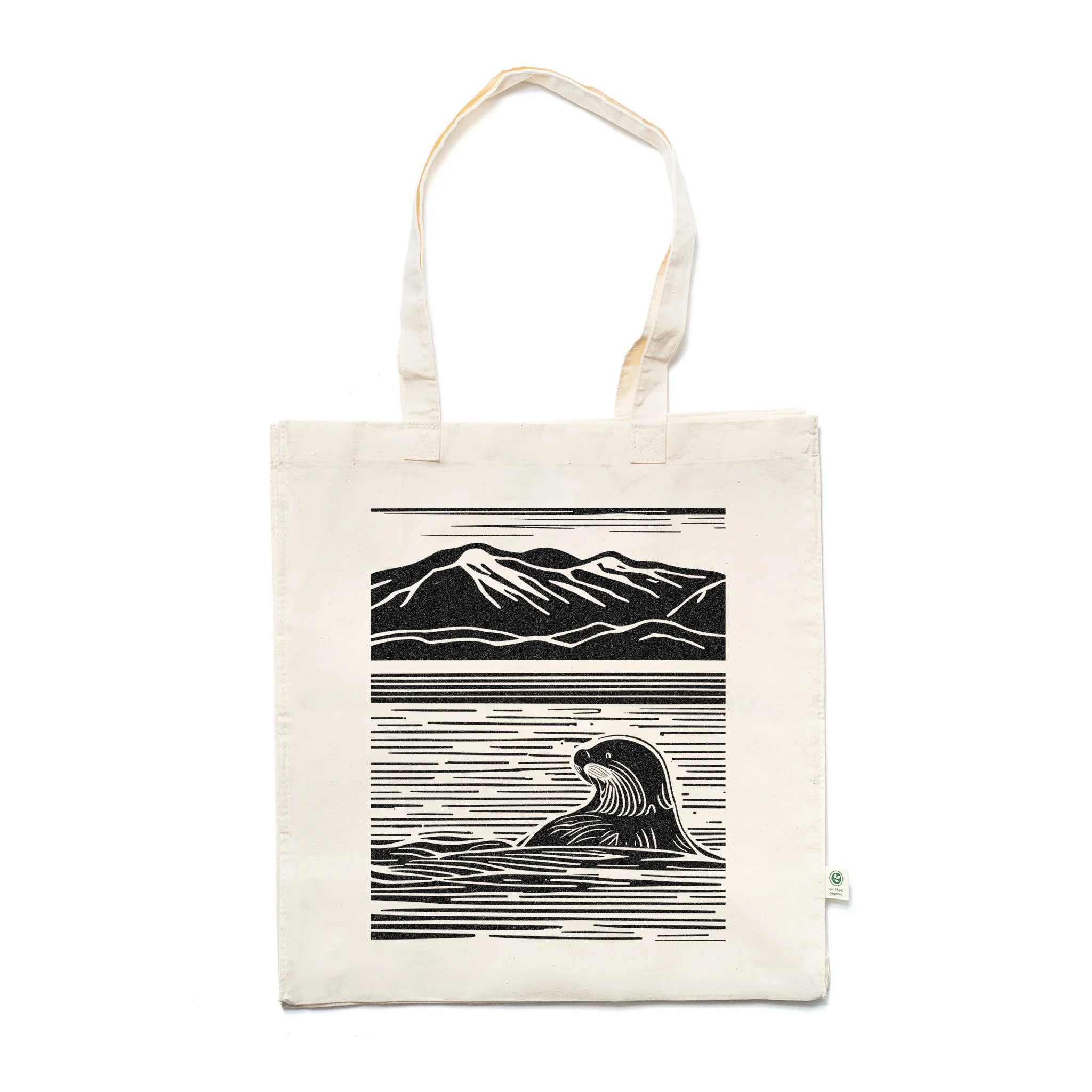 Sea Otter Organic Cotton Tote Bag
