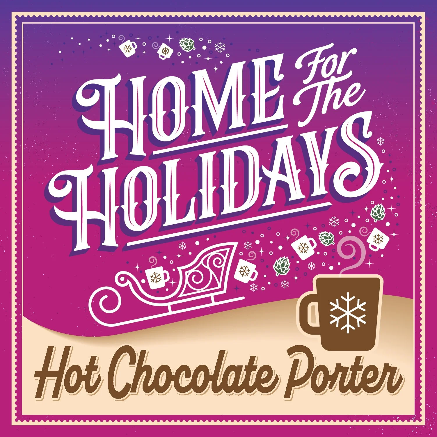 While it's not quite like how your parents made it after you came in from sledding and snowball fights with your friends on a snow day, Five Dimes is hoping to bring back good memories for you when you sip from our Home for the Holiday's Hot Chocolat