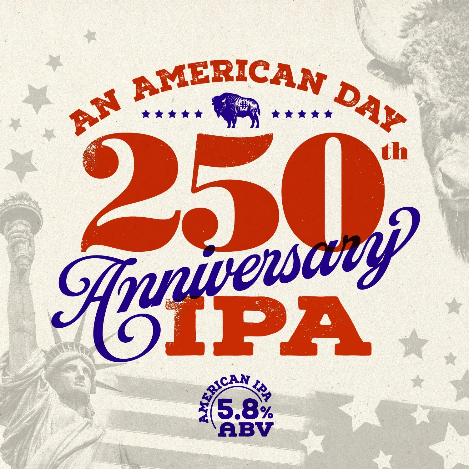 Raise a glass to 250 years of American spirit. An American Day is brewed in honor of the bold dreamers, builders, and pioneers who shaped a nation founded on liberty and possibility. Bursting with vibrant hop character and balanced by a sturdy malt b