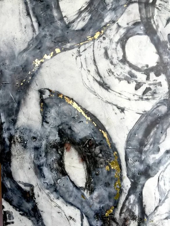 Smoke and Pearls Encaustics