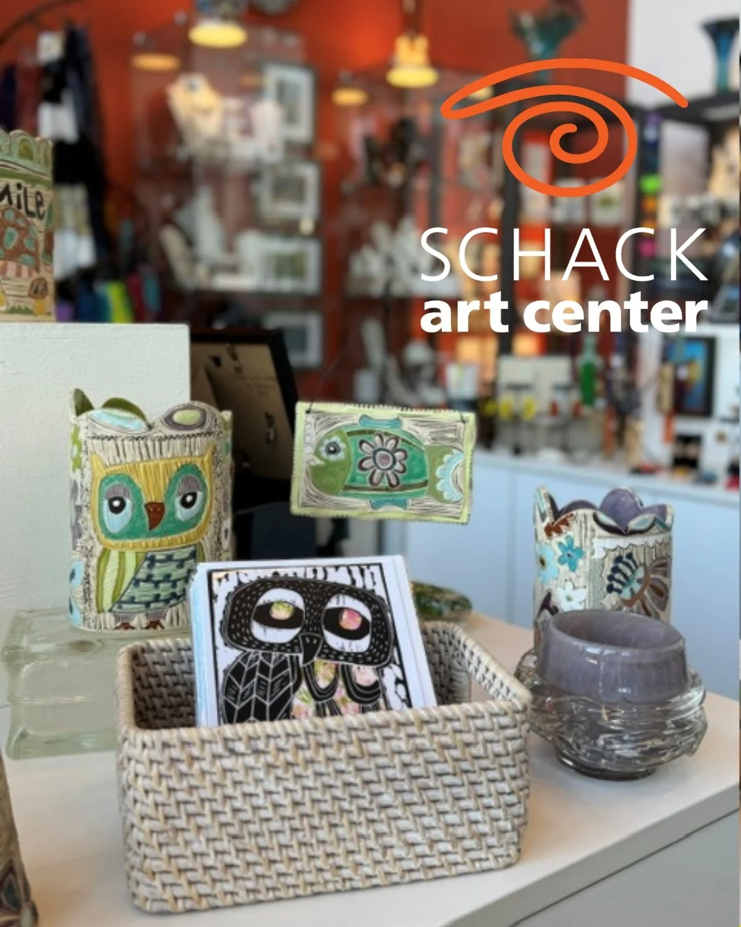 Tricia Balok’s whimiscal ceramics have made their way into the Gallery Store and quantities are limited. Come snag one before it's too late. 
We're open today until 5pm. See you soon!
#schack #schackartcenter