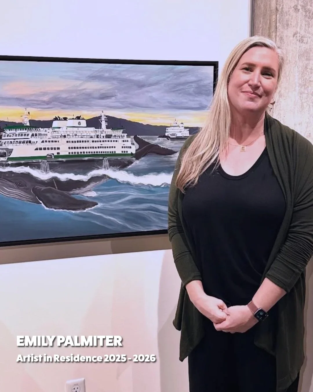 Meet our Artist in Residence!

Emily Palmiter
dorsalfinedesign.com/
@dorsalfinedesign

"I am fascinated by the sea and all of the colossal things, both manmade and natural, that exist in the water. My passion for whales and ships are sometimes a